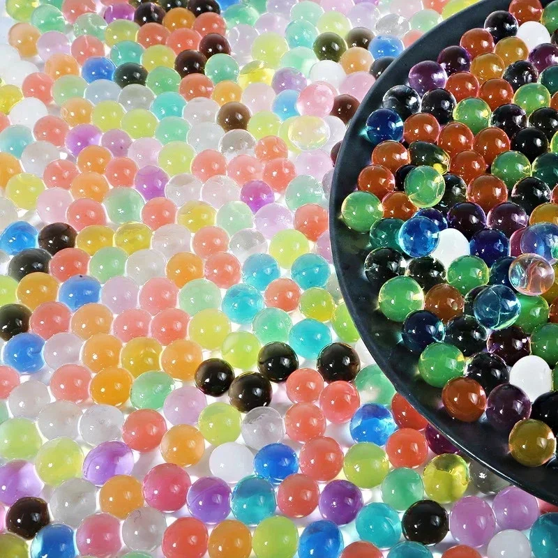 120000개 7-8mm 워터 비즈 젤 볼 전동총용 폴리머 크리스탈 흙 하이드로겔 젤 폴리머 성장형 워터 볼