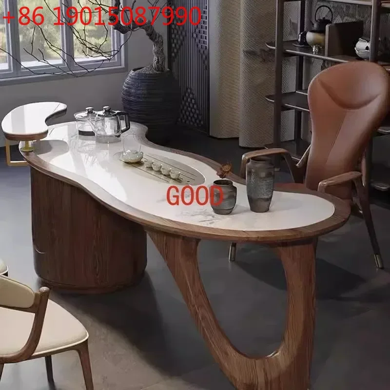

Новый китайский чайный стол и стулья из черного ореха и ясеня 2025 года, в повседневном стиле