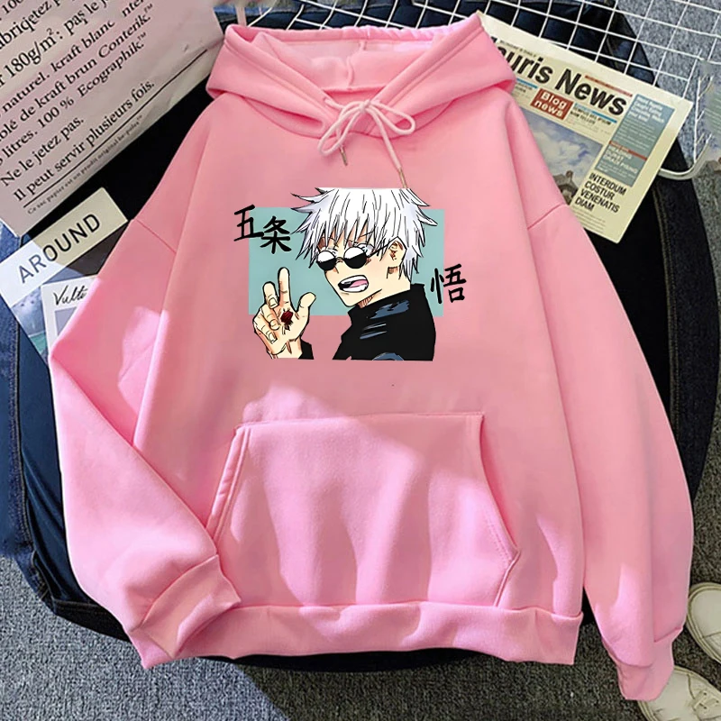 New Anime Satoru Gojo Printing Hoodies Unisex Harajuku Hip Hop Streetwear Casual Sweatshirt For Men And Women