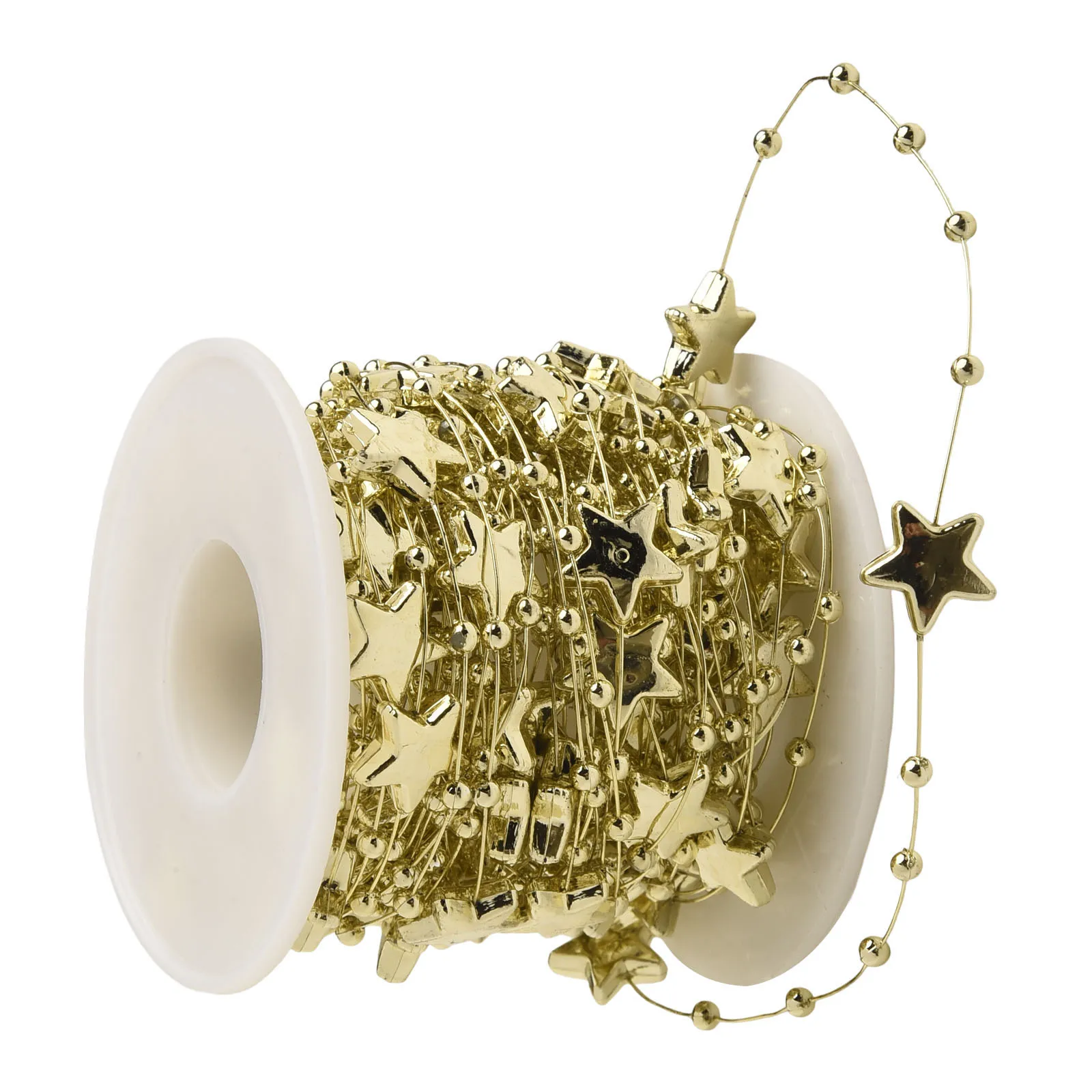 10 سنتيمتر شجرة عيد الميلاد اللؤلؤ سلسلة الديكور البلاستيك سلك حبة سلسلة قلادة ملحق DIY بها بنفسك جارلاند حفل زفاف ديكور #1