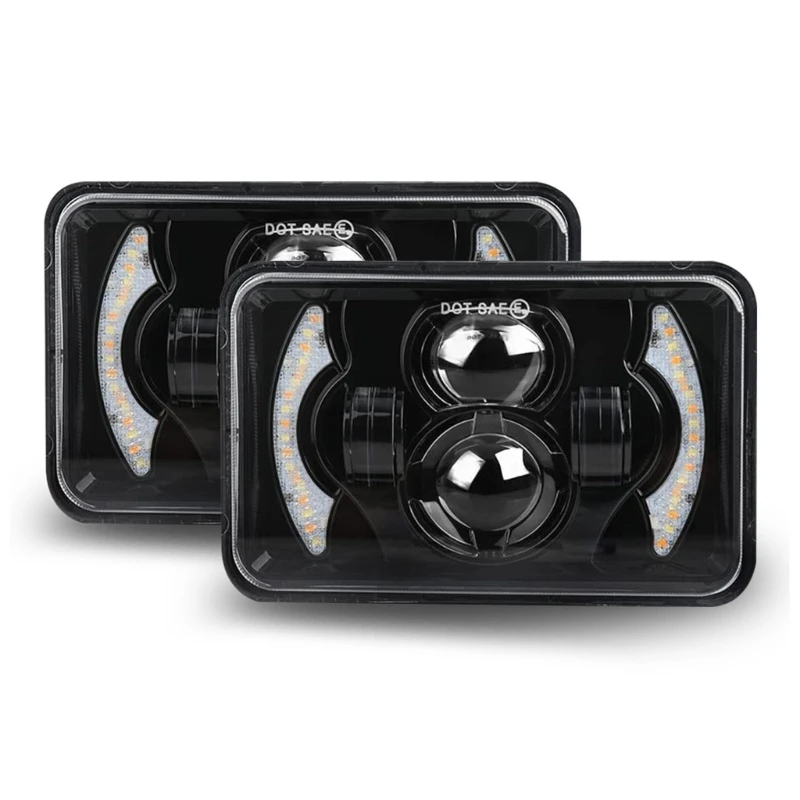 

Motorcycle 5 Inch 4X6 LED Headlight For Off Road Car Truck Rough Terrain High Low Beam Driving Light Aluminum Housing D7YA