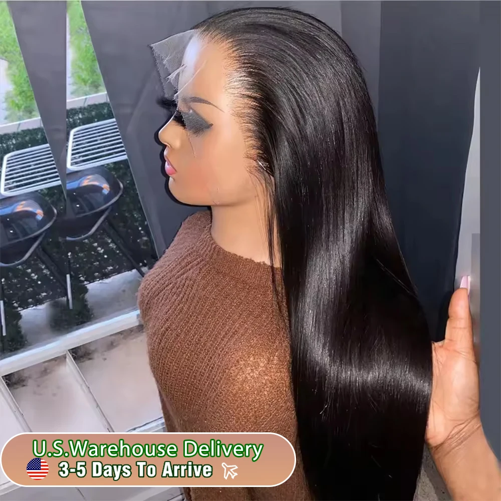 250 Density Lace Frontal Wig Brazilian Straight Human Hair Wig 13X4 Lace Front Wig 13X6 Lace Closure Wig Human Hair Wig