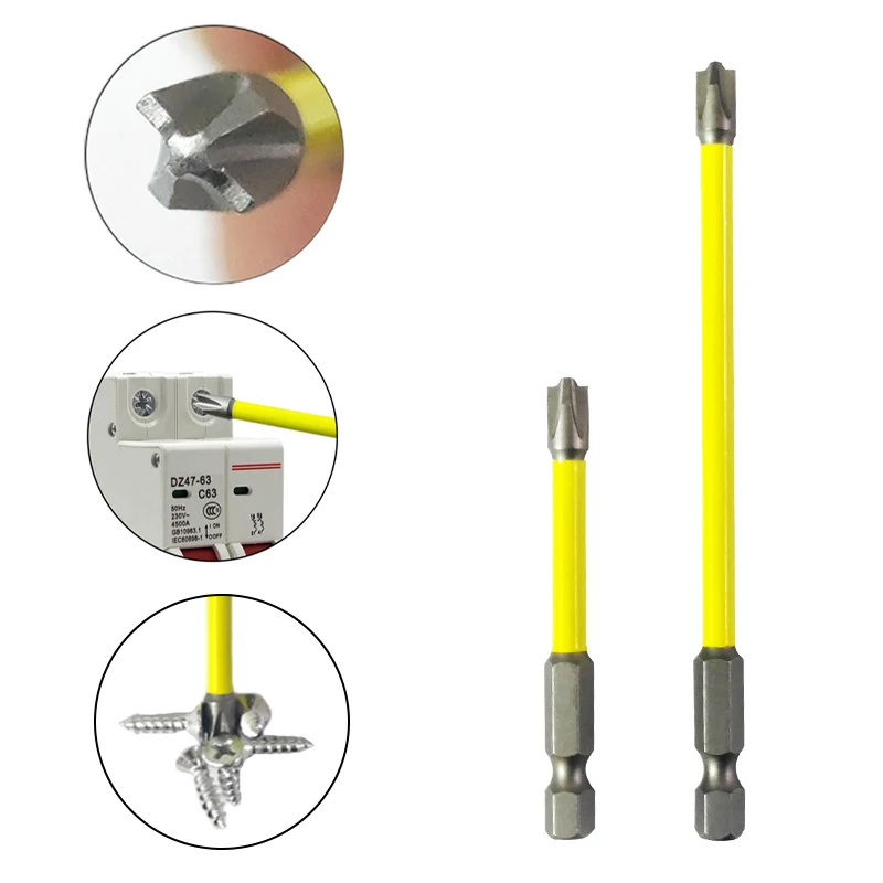 65mm 110mm Magnetic Special Slotted Cross Screwdriver Bit for Electrician FPH2 for Socket Switch Hand Tools