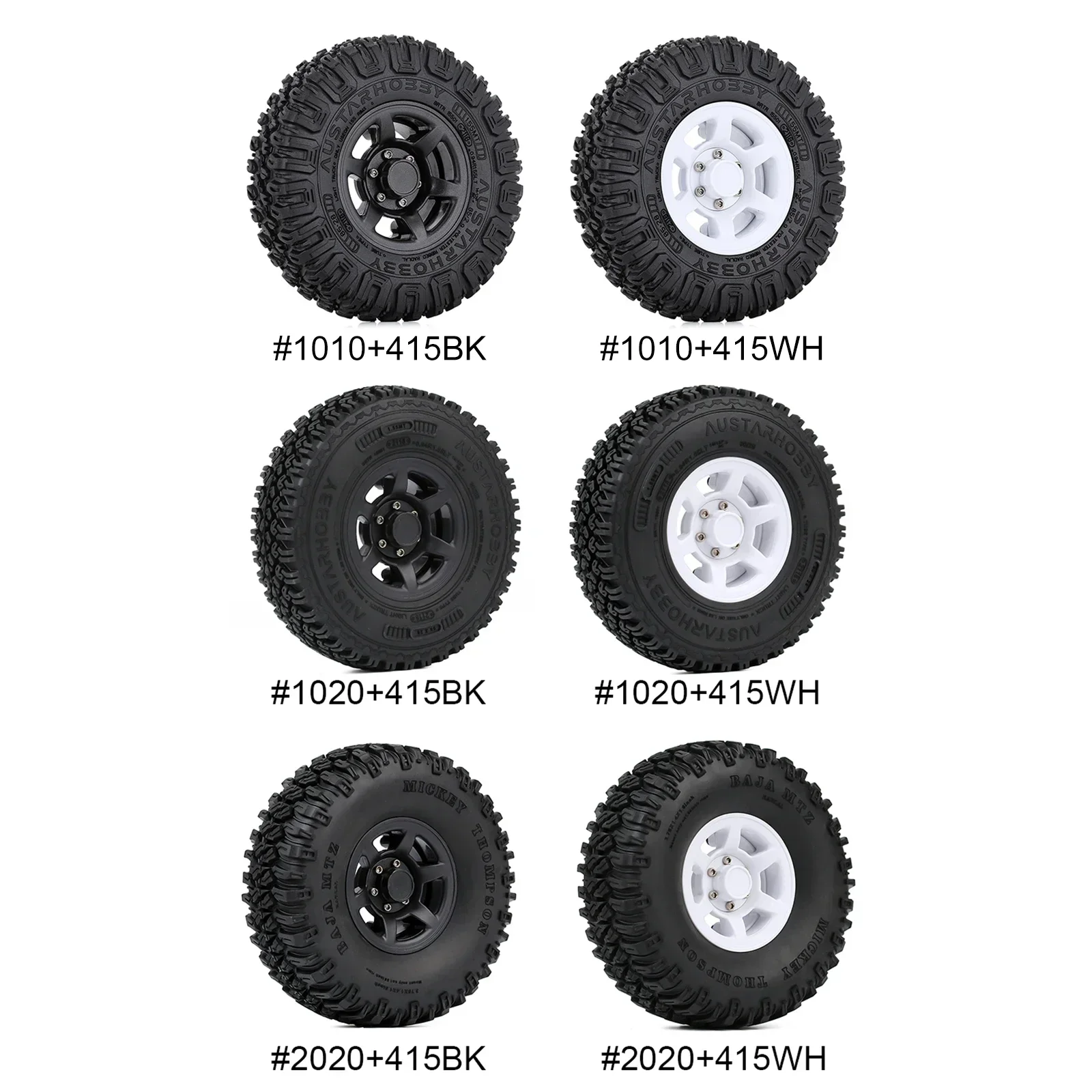 4PCS 1.55 Inch Tyres Plastic Wheel 1.55\