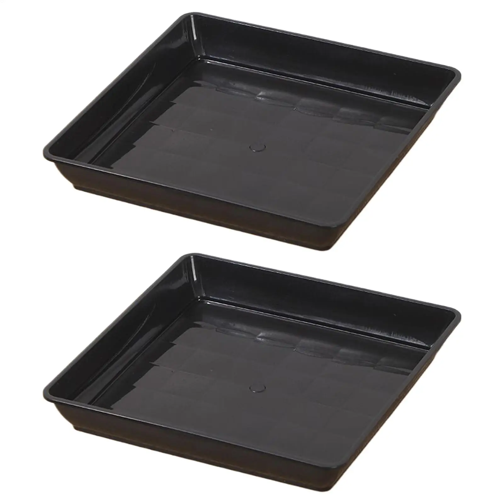 2Pcs Square Flower Pot Tray Thickened Plastic Planter Saucer for Indoor Outdoor Garden Water Collection Succulent Succulent Pots
