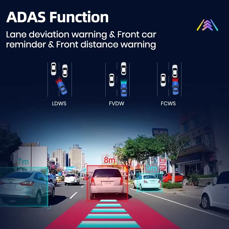 Car DVR ADAS Android Multimedia Player Full HD DVR Dash Cam Camera LDWS Mini Auto Recorder 1080P USB TF Auto Car Recorder