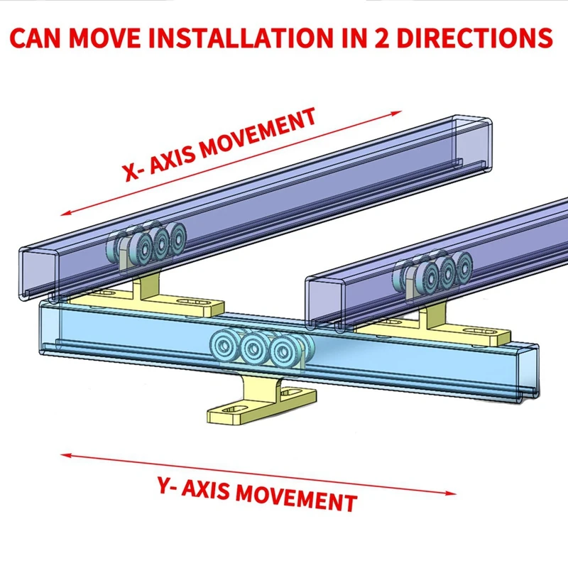 Electric Hoist Installation Roller Trolley For 1-5/8 Inch Wide And All 1-5/8 Inch, 6 Wheel