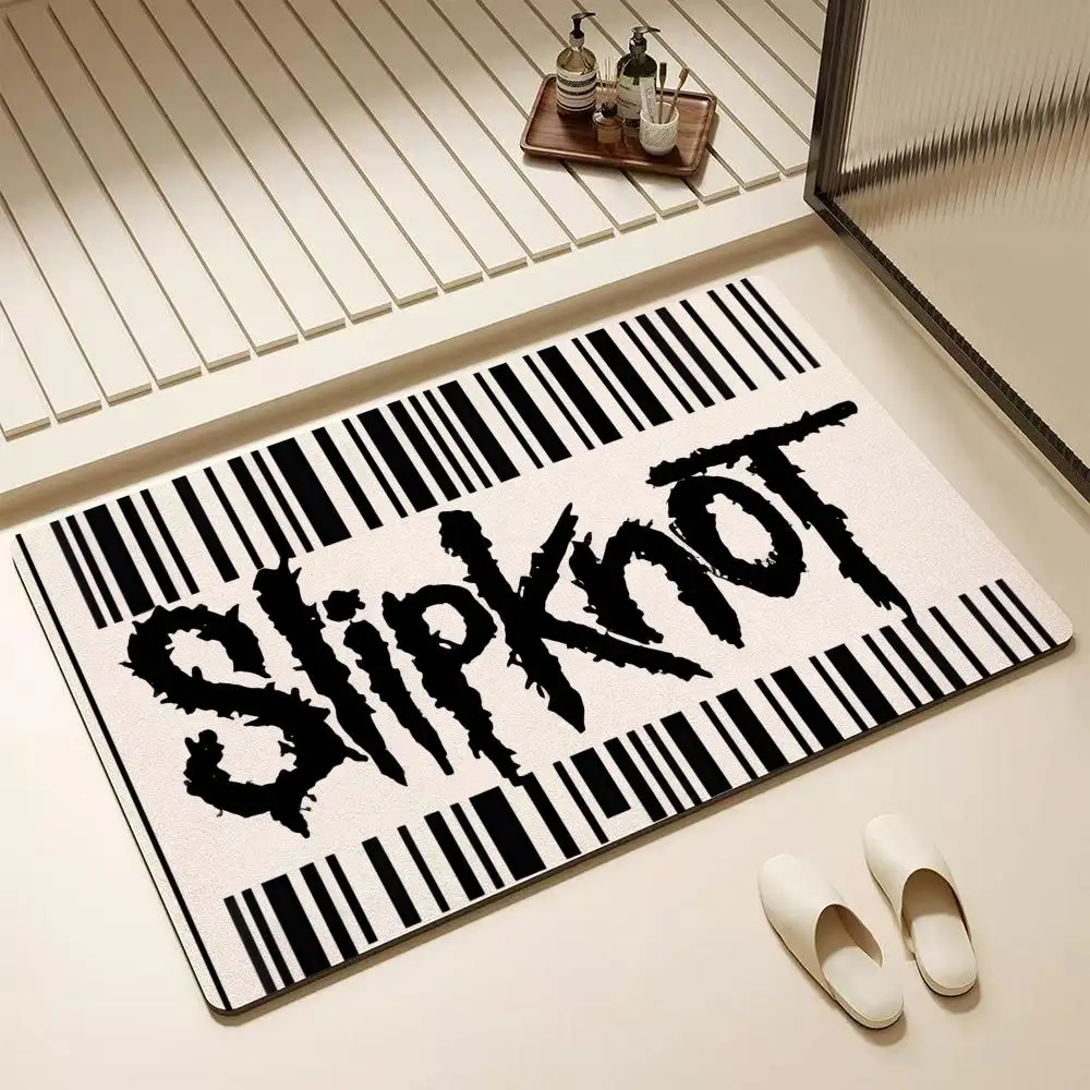 S-slipknot Band Singer Floor Mat Diatomite Bath Mat – Highly Absorbent, Non-Slip, Quick-Drying Bathroom Rug