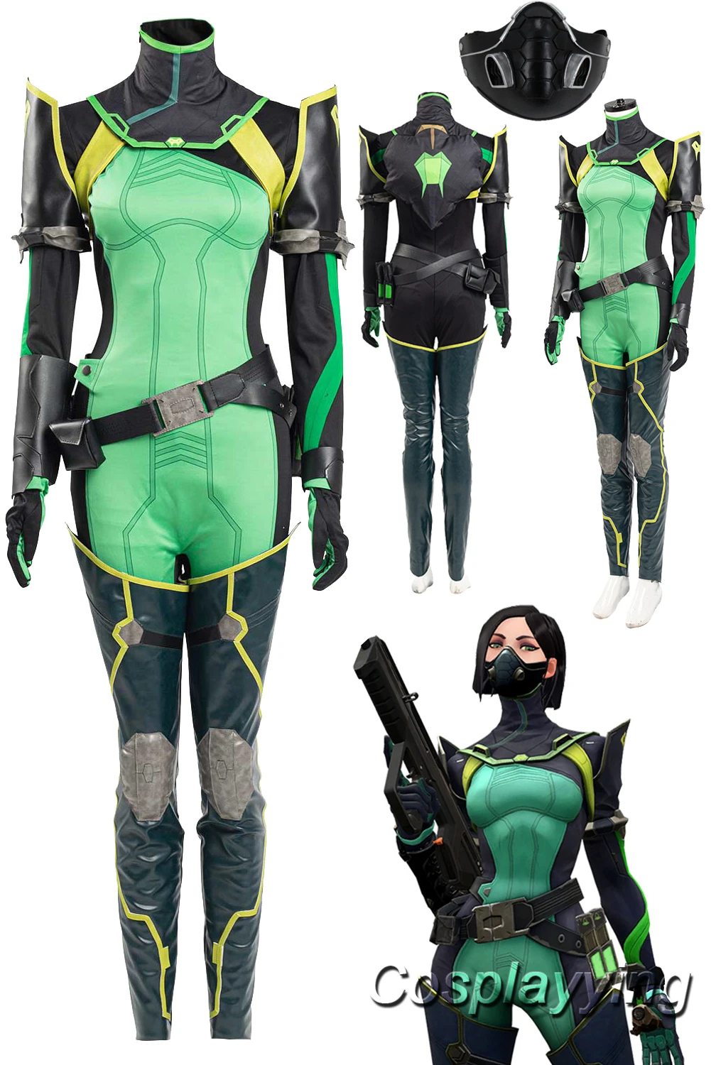 Disfraz de fantasía de Viper para mujer adulta, disfraz de fantasía de juego de máscaras de fantasía, ropa de fiesta de Carnaval y Halloween