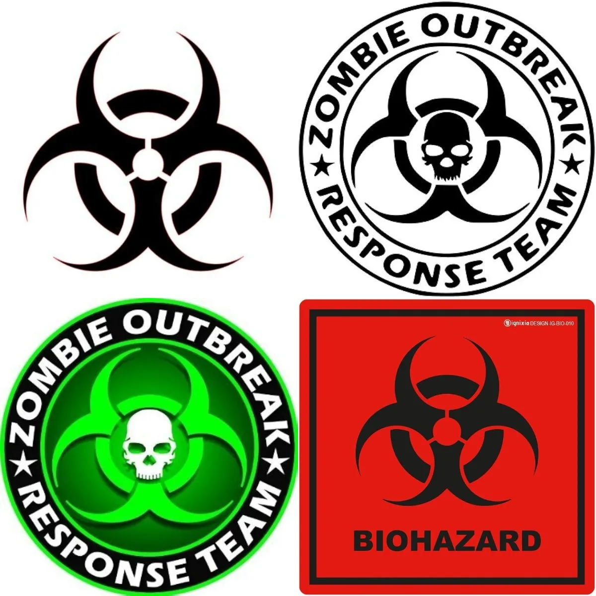 Personalized Skull Outbreak Response Team Vinyl Decal Sticker Cars Trucks Vans SUVs Windows Walls Cups Laptops Black