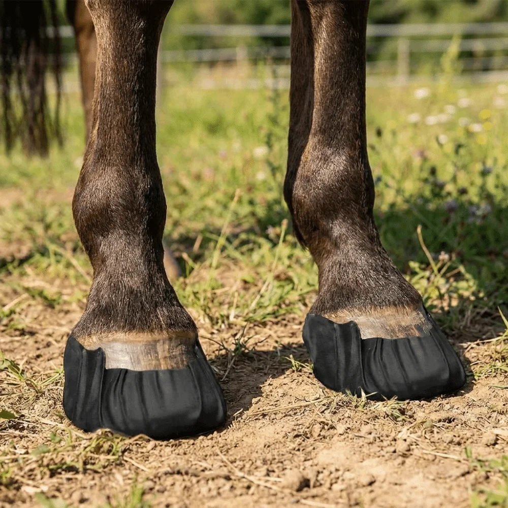 Non-Slip Horse Hoof Care Patches Self Adhesive Wear Resistant Hoof Protector Snug Fit Horse Hoof Saver Competition