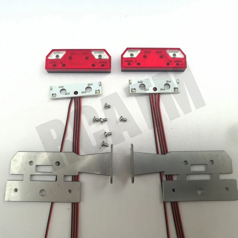 Metal LED PCB Tail Light for 1/14 Tamiya RC Truck Trailer Tipper Man 620 1851 3363 56360 DIY Parts