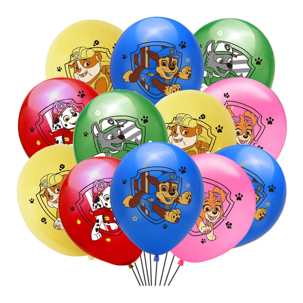 PAW Patroled Cartoon Party Supplies Latex Ballon Set Anime Figures Children\'s Birthday Decoration Party Family Festivel DIY Gift