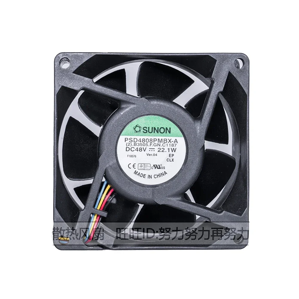 For Sunon PSD4808PMBX-A 80*80*38MM 80mm DC 48V 22.1W Server Square inverter axial cooling Fans