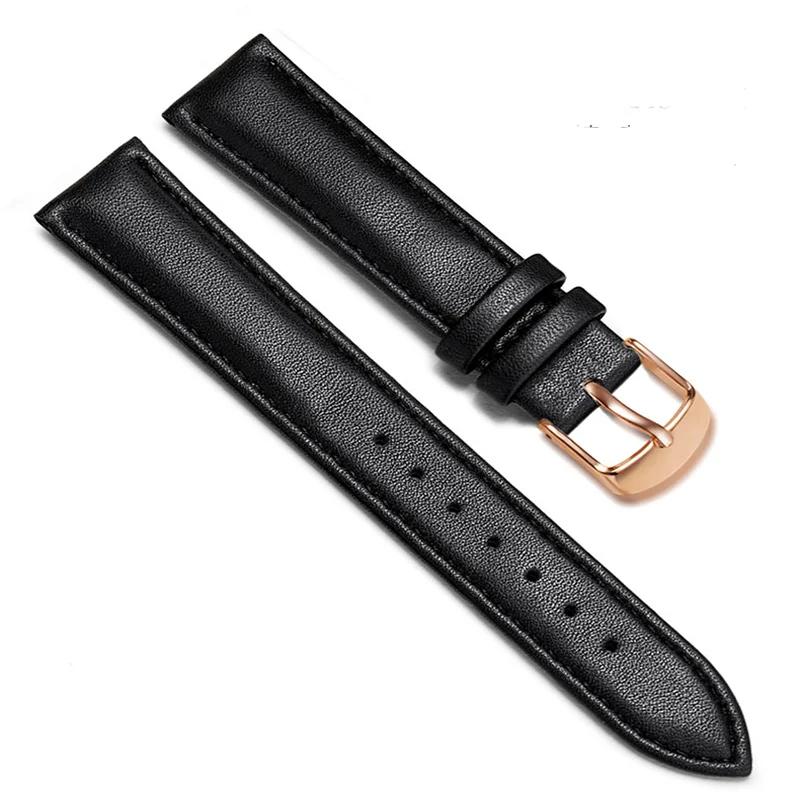 20mm watch strap Leather 22mm watch band butterfly buckle leather plain strap suitable for Tissot