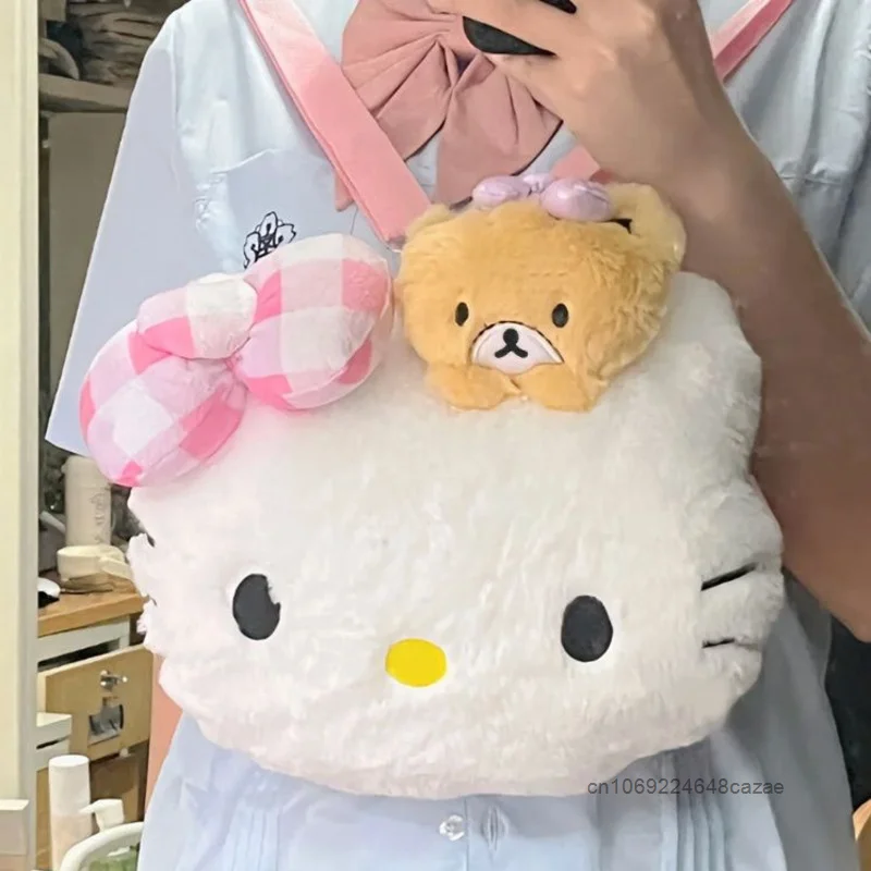 Hello Kitty New Cute Cartoon Y2k Girl Backpack Japanese Style Kawaii Design Shoulders Bag Harajuku Fashion Lightweight Backpack