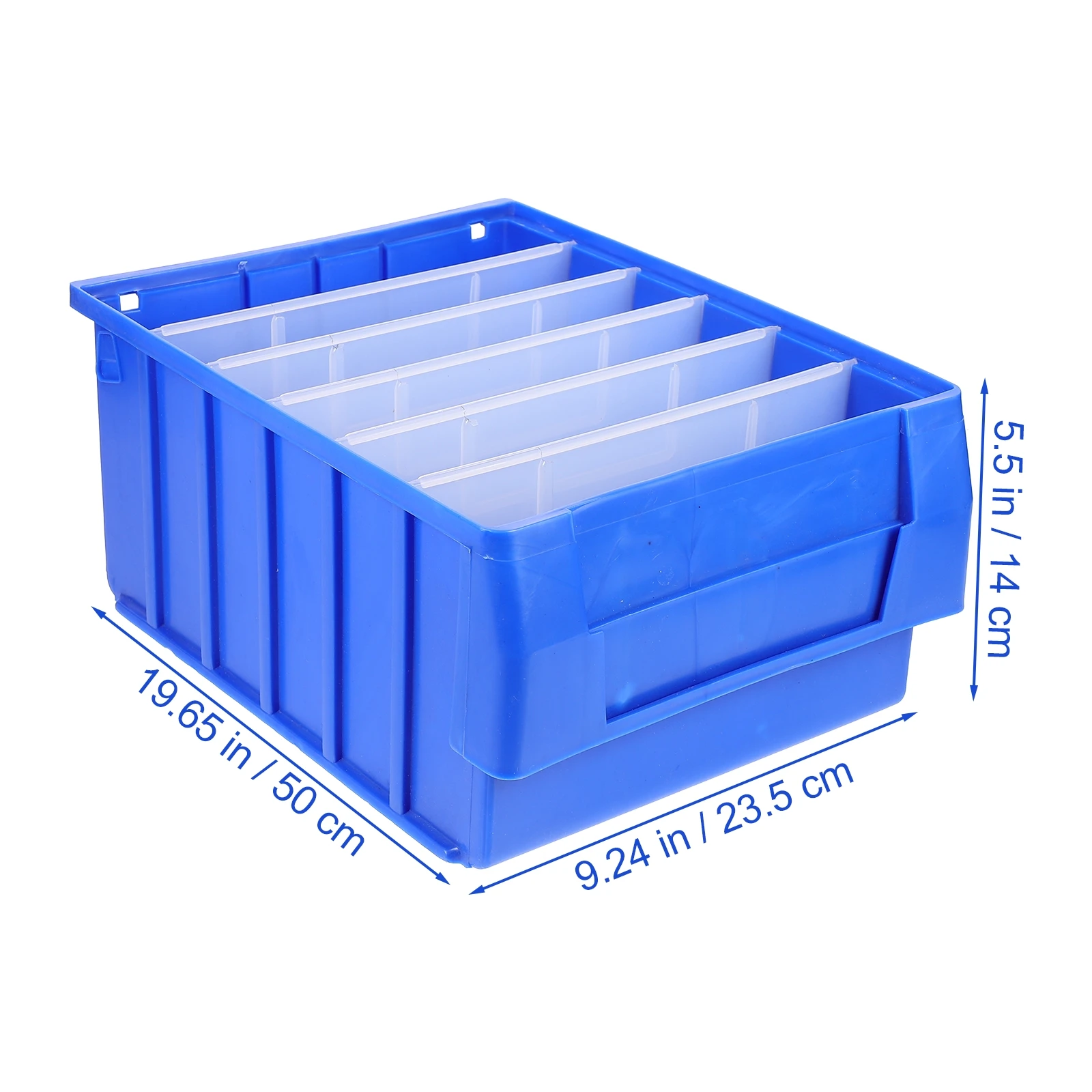 2 Large 300# Boxes 10 Removable Dividers Screw Box Storage Container Component Tool Cabinet Small Items Case Household Shop