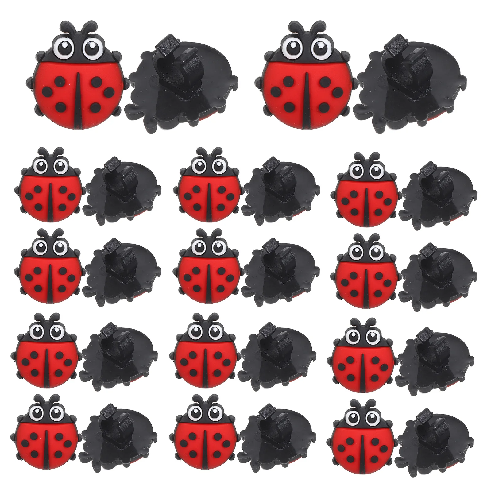 

30pcs Ladybug Clips Soft Pvc Pencil Charms For Removable Pen Charm Clip School Supplies Pencil Topper Classroom Rewards