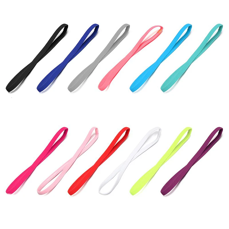 3Pcs Candy Color Women Men Yoga Hair Bands Sports Headband Girls Sport Anti-slip Elastic Rubber Sweatband Football Running image 6