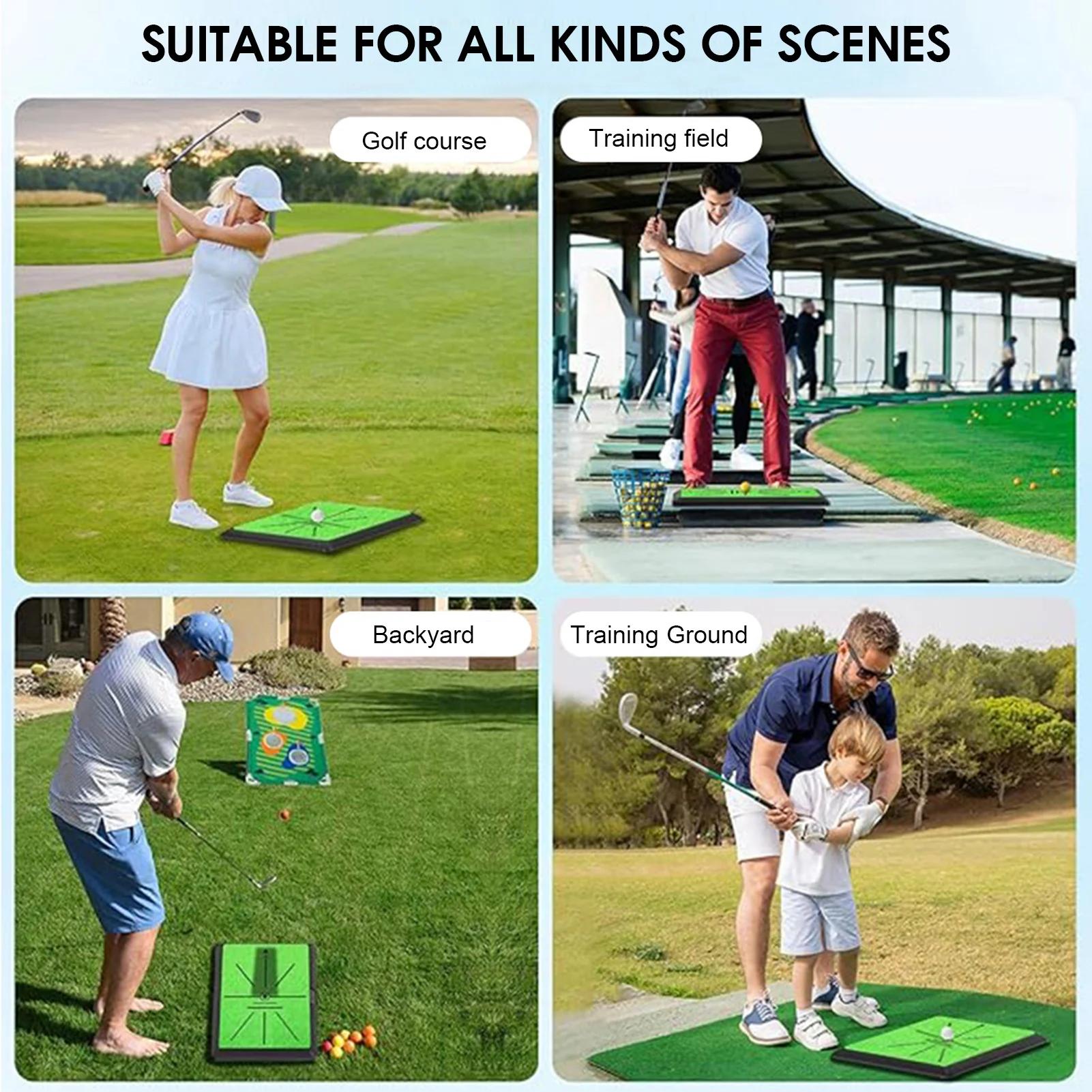 

Golf Hitting Mat Golf Training Mat Outdoor & Indoor Use Golf Training Mat for Seasoned Golfers Average & Beginners