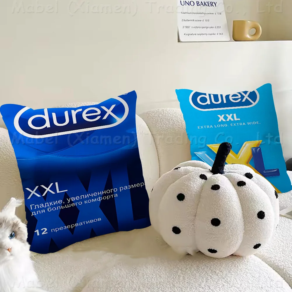 Sexy Condom Brand D-Durex Personalized Pillow Dust Cover Bedroom Kids Party Decoration Pillowcase Birthday Children Gift