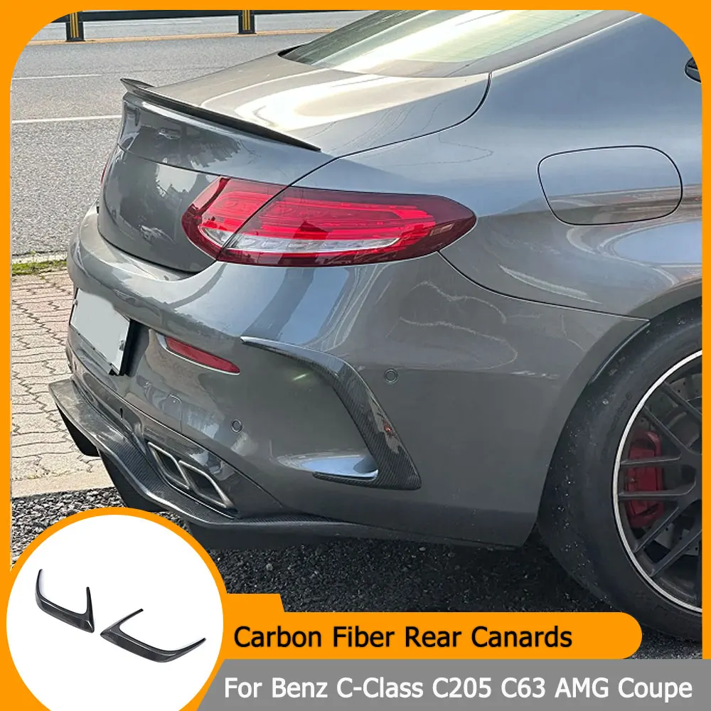 

Carbon Fiber/FRP Rear Canards Vents Trim for Mercedes Benz C-Class W205 C205 C63 AMG Coupe 2-Door 2015-2017 2PCS Rear Splitters