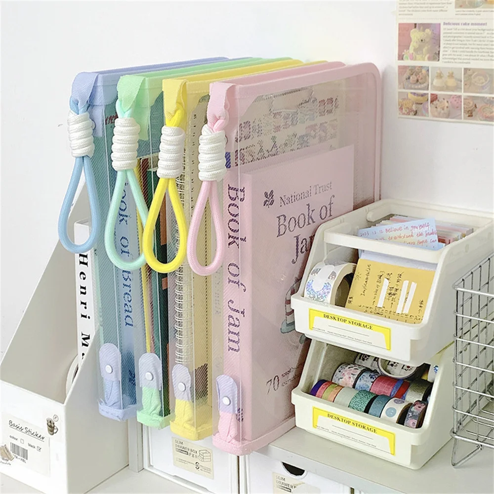 

Document Bag Portable Storage Bag Office Organizer Candy Color Paper Organizer For Document Storage Filing School Use