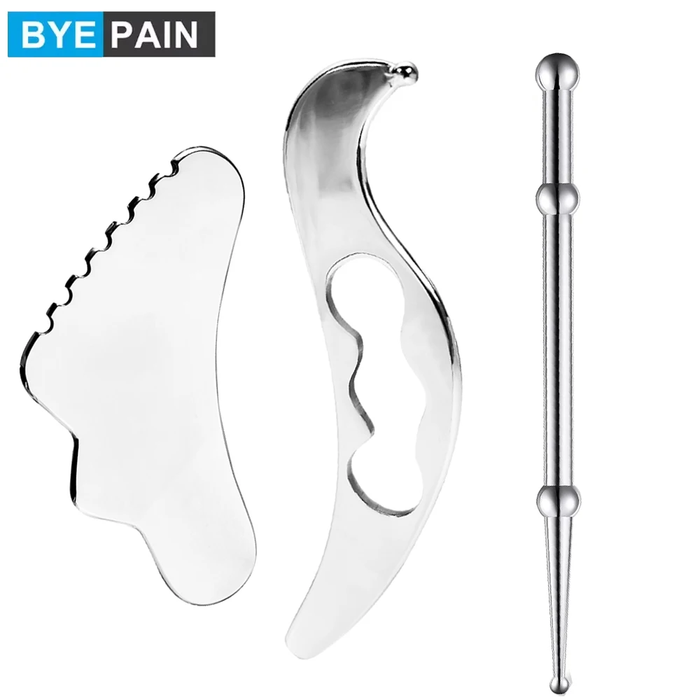 

1 шт., скребок для мышц из нержавеющей стали, инструменты для скребкового массажа для физиотерапии, массажный скребок Derma Edge и GuaSha