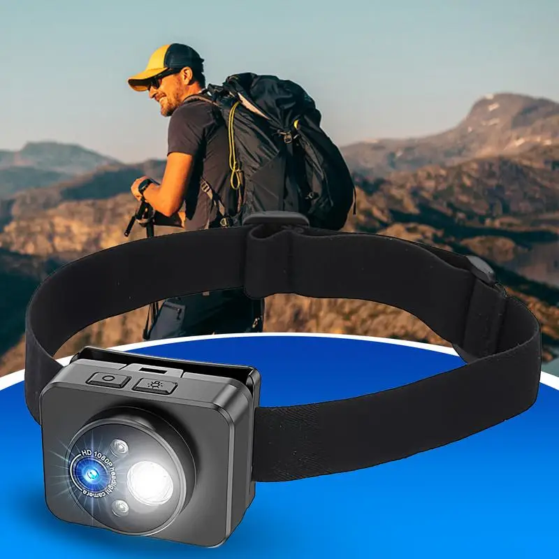 كاميرا مثبتة على الرأس، كشافات أمامية مضاءة، كاميرا رياضية، تحكم ذكي في الاستشعار، مستلزمات إلكترونية ممتصة للصدمات للمغامرة #3