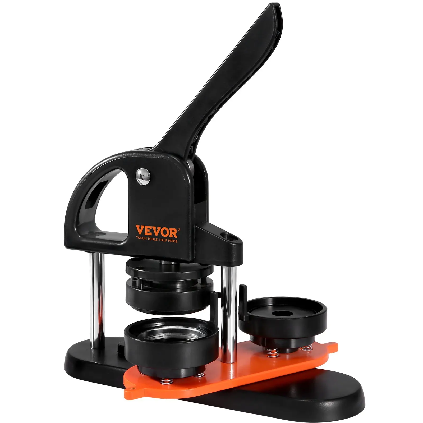 Button Maker Machine, 2.28 Inch 58mm Pin Maker With 100pcs Button Parts, Ergonomic Arc Handle Punch Press Kit, Button Maker