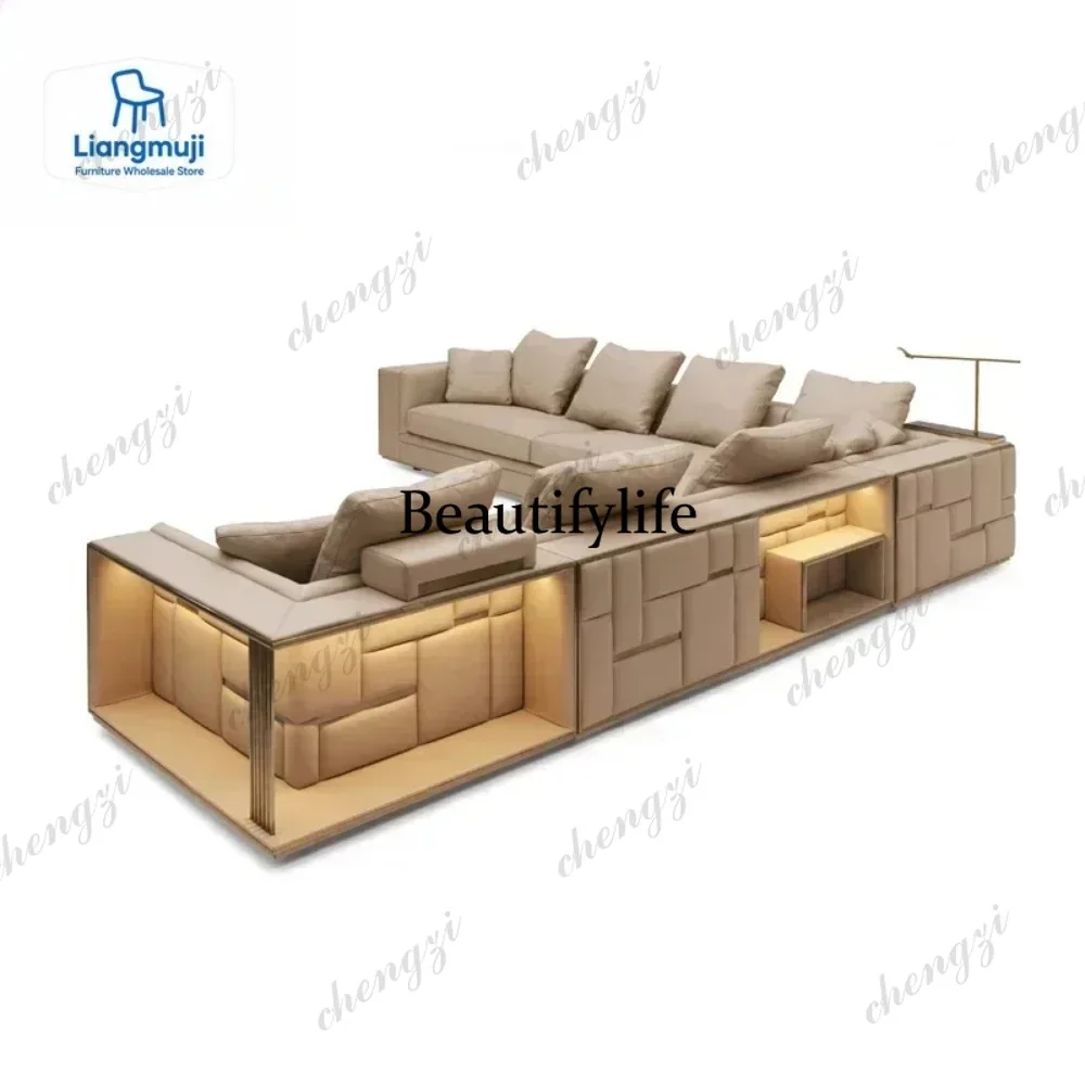 Design Leather Living Room Sofas Luxury Modern Office Ergonomics Living Room Sofas Individual Storage Divano Trendy