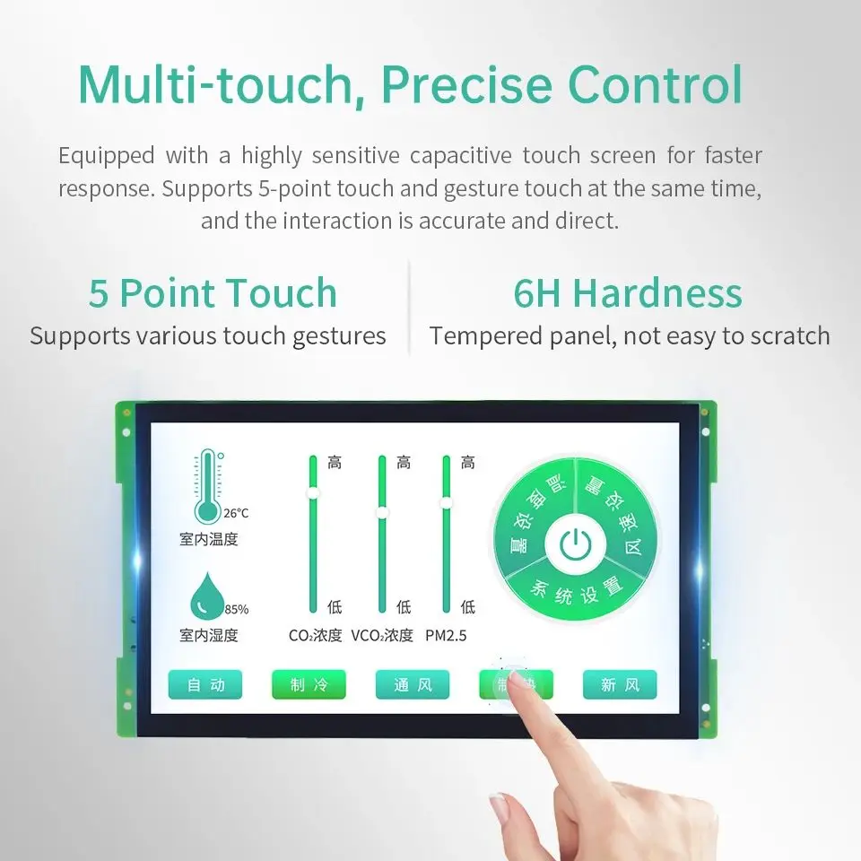 IXHUB 10.1Inch 500nit 1024x600 Intelligent Central IPS Screen Industrial all-in-one System Machine Support Linux/Ubuntu/Android