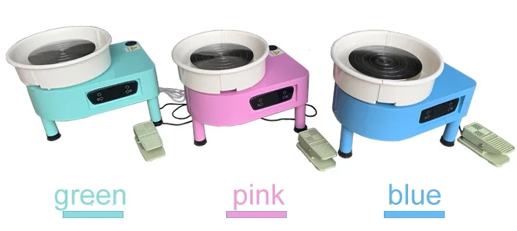 عجلة الفخار ذات الطراز الجديد JCY جولة حرفي كهربائي بثلاثة ألوان لإطلاق آلة الفخار لمستلزمات السيراميك #2