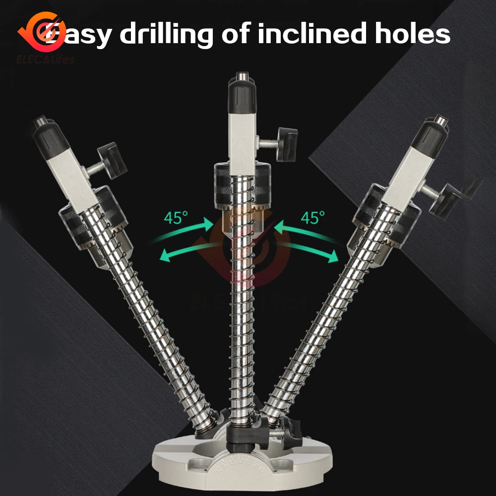 Bench Drill Machine Metal Making Drilling Drill Chuck 1.5-13mm Carpentry Drill Press with Adjustable Angle and Removeable Handle