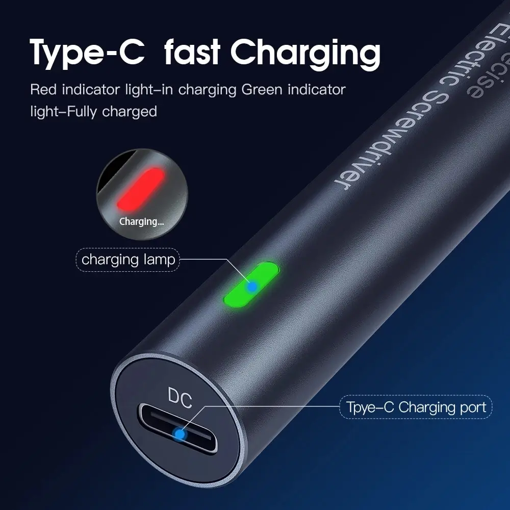 2023 New Upgraded Electrical Precision Screwdriver Type-C Rechargeable Pen Handle Wireless Cordless Bit for Xiaomi Phones Repair