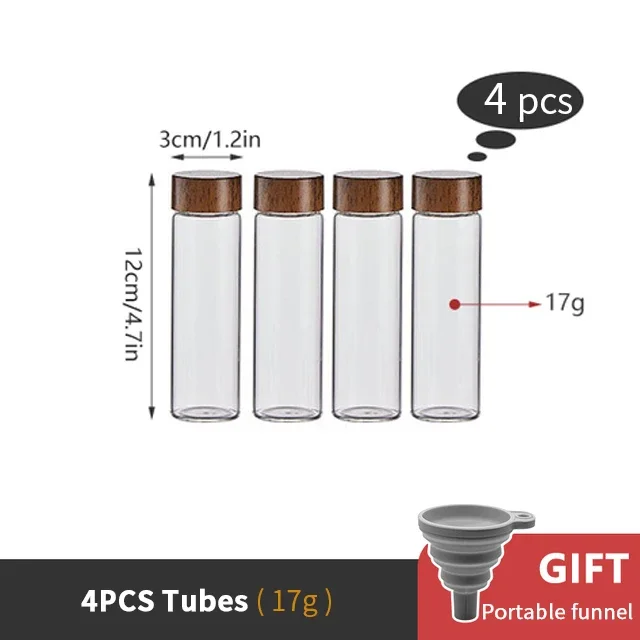 kisshome Kaffeebohnen Lagerung Container Rohr Display Rack Tee Flasche Glas Einzelne Dosis Espresso Zubehör Coffeware Set Barista Werkzeug Geschenk 3