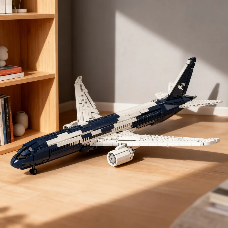 2339pcs MOC Creator Expert Lufthansa 100 Years livery Boeings 787-9 Dreamliner Model Christmas Gift Creative Tabletop Display