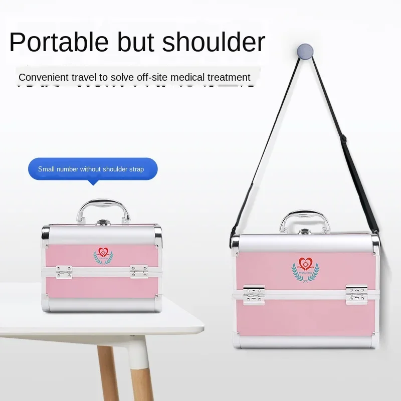 Portable Medicine Chest Home First Aid Kit Outpatient Organizer Multi-layer Medical Box Aluminum Storage Box WJ604