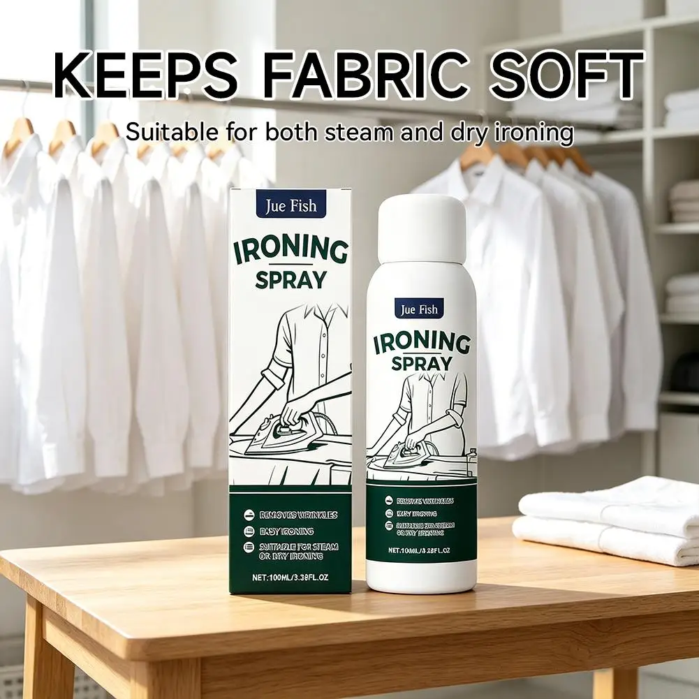 Convenient Clothes Wrinkle Remover Spray No Iron Needed Quick Smooth Fabric Mist For Business Trip Travel Household Garment Care