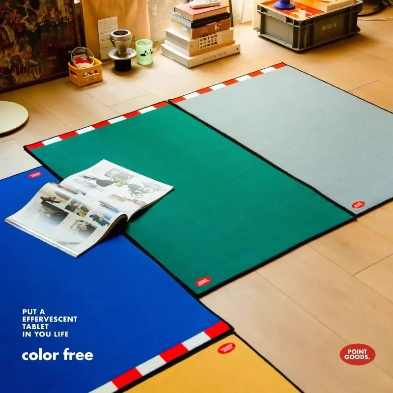 

Color Splicing Living Room Carpet Dopamine Pure Color Simple Large Area Bedroom Bedside Rug Home Sofa Coffee Table Mats Ковер 러그