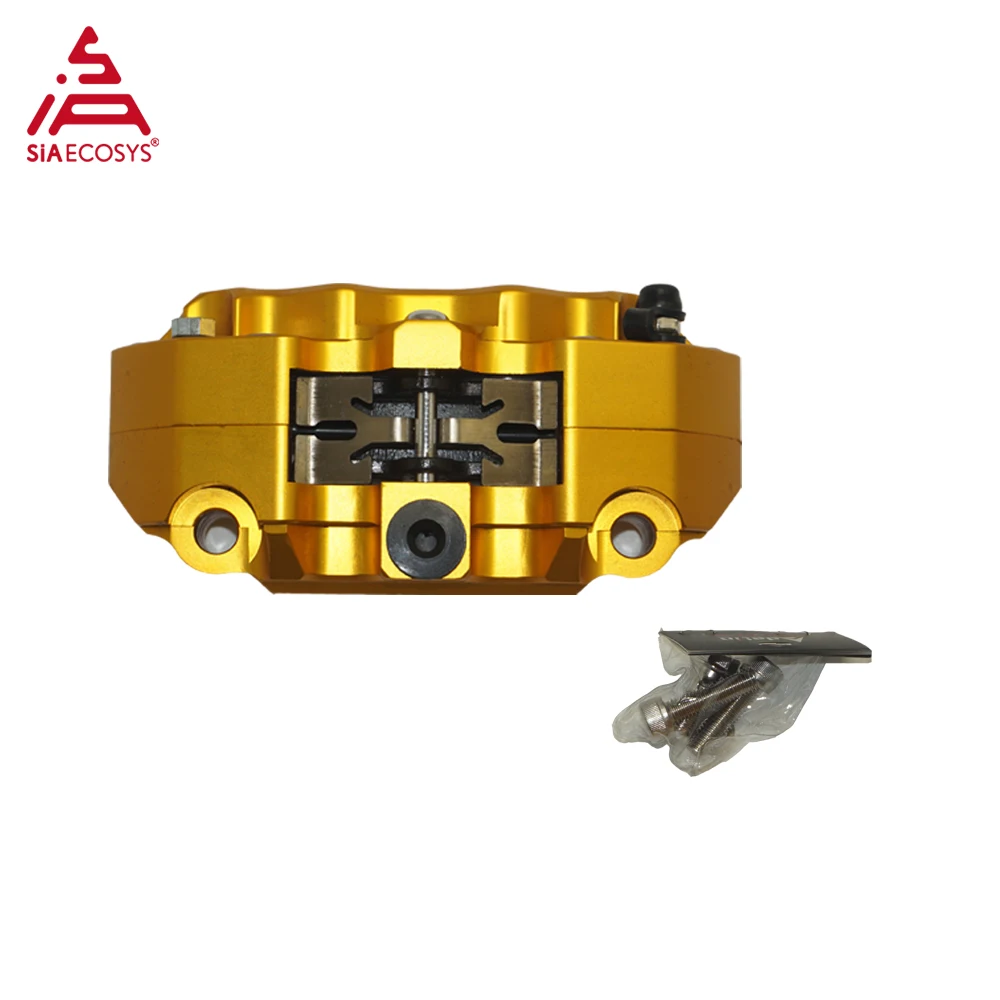 Adelin ADL-14 4 Piston CNC Aluminum Hydraulic Brake Caliper 220mm Universal Motorcycle Scooter Pit Bike Front/Rear Disc Brake Up
