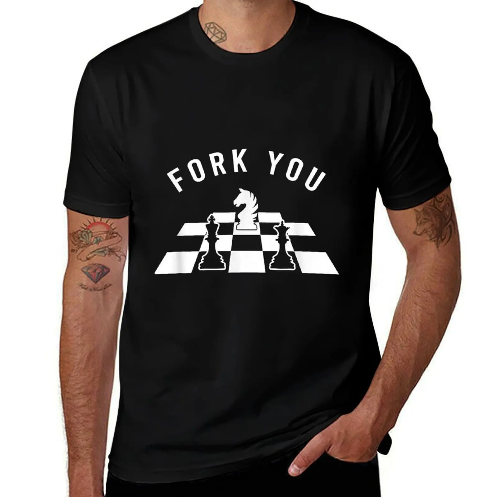 

Chess Player Gift Fork You Funny Chess T-Shirt summer top anime stuff luxury t-shirt men workout shirt