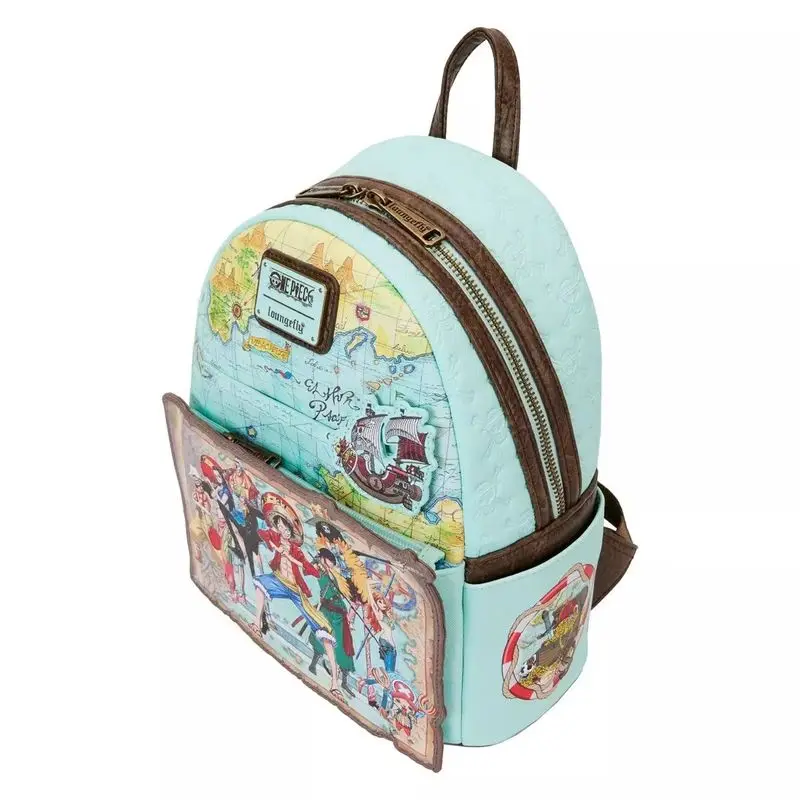 

New Hot In Stock One Piece Mini-Rucksack Backpack Ruffy Gang Karte Design Cute Cartoon Fashion Casual Bag For Women Gift