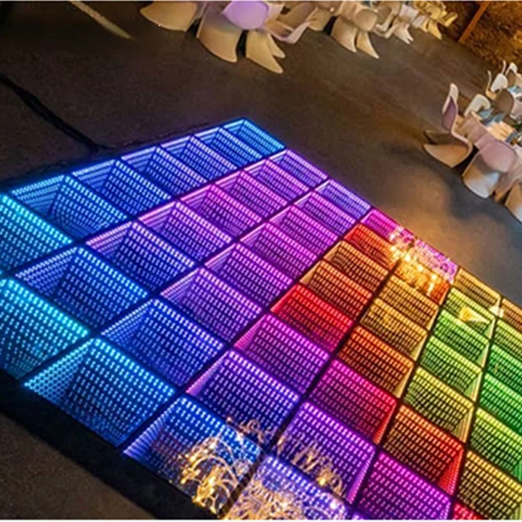 Wire/Wireless Fast Set Up Ultra-sim Wifi/SD Control 3D Mirror Magnetic LED Dance Floor