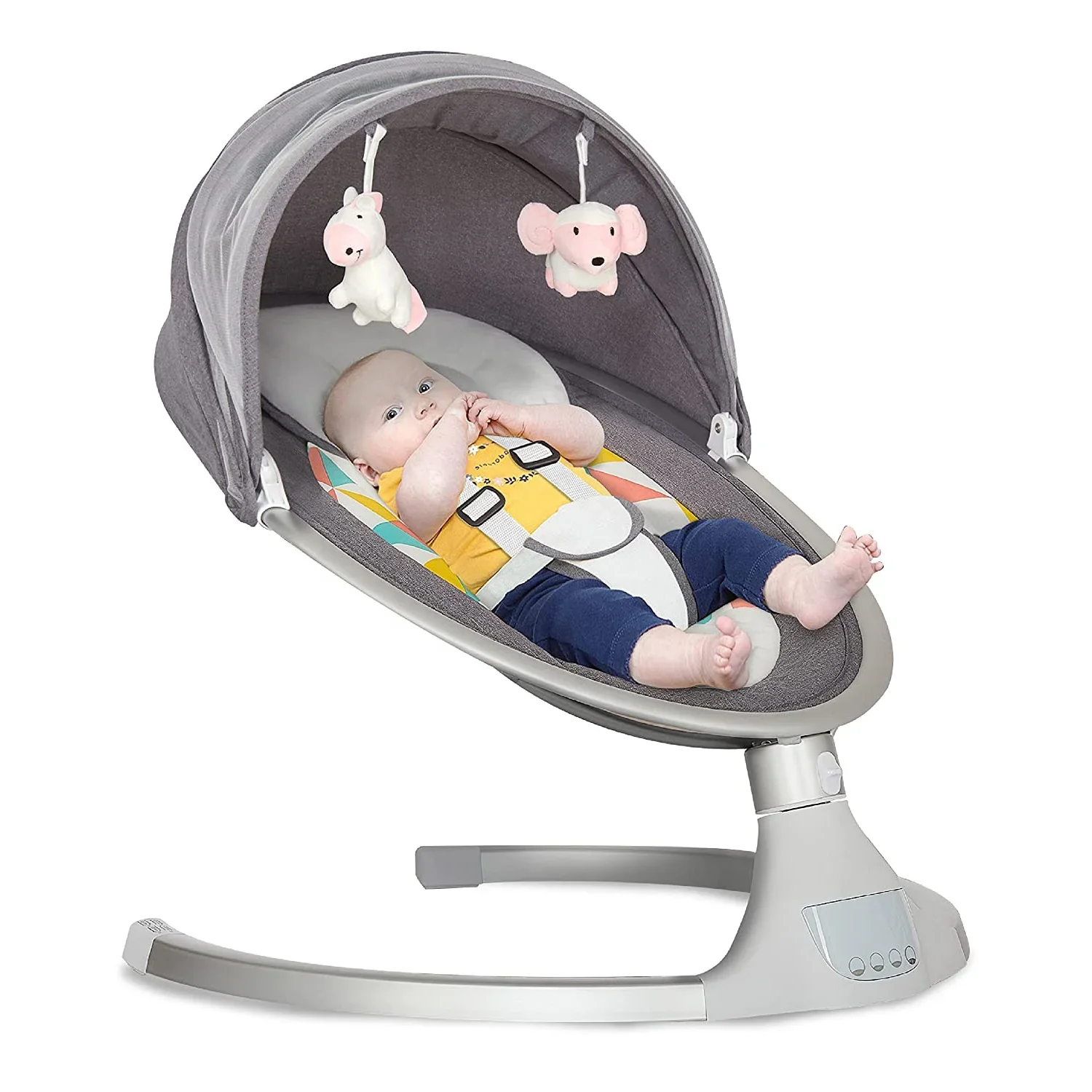 Electric Baby Cradle Swing Chair High Durable Multifunctional Aluminum Alloy Baby Cot for 0-24 Months Baby Playing