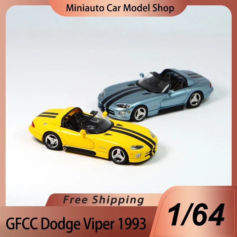 Nuevo en Stock Gfcc 1:64 1993 Dodge Viper Coupe Roadster aleación miniatura modelo fundido a presión músculo abierto coche Vintage juguetes regalo para niños