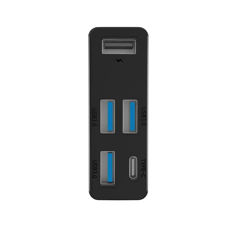 ABZW Type-C& USB-A 4-In-1 USB 3.0 Hub Multiport Expander With 3 USB-A Ports, For Desktop, PC, Laptop, Storage Device Printer