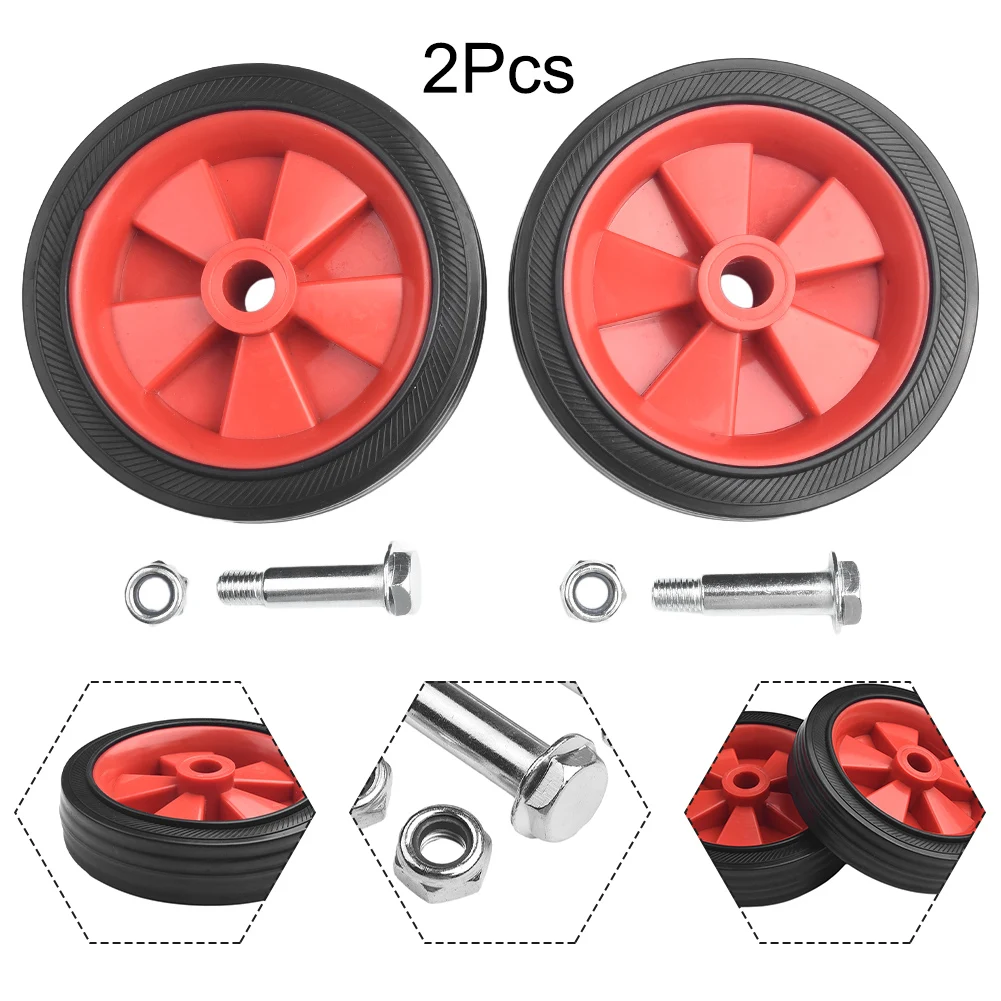 2Pcs  Replacement Caster Wheels 5 Or 6 Inch For Air Compressor Air Pump Shockproof Non Slip Silent Mobility Upgrade