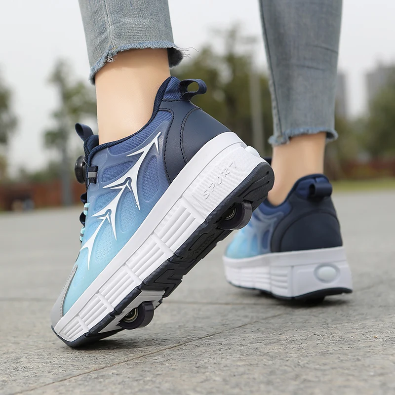 

Roller Skates with Four Wheels Inline Sports Shoes Breathable Boys and Girls 2 wheel Telescopic Outdoor Sports Shoes Unisex