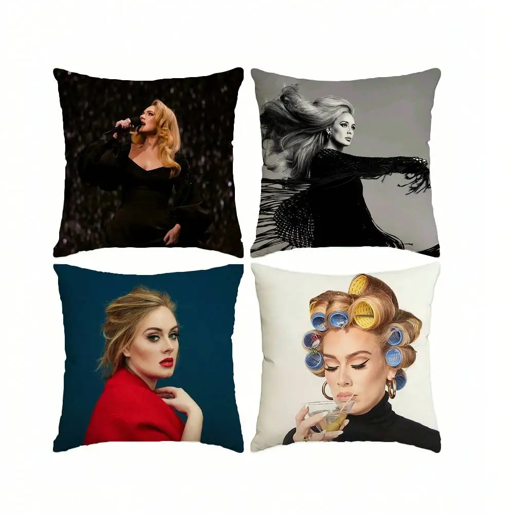 Soul singer A-Adele  Pillow Case Square Double-Sided Sofa Cushion Cover Bedroom Bedside Pillow